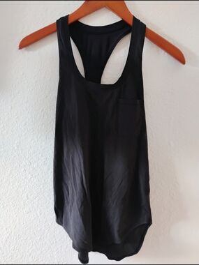 lululemon athletica Black Racerback Tank with Chest Pocket